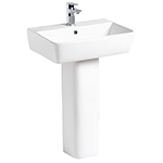 Monza 550 1 Tap Hole Basin And Pedestal