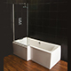 Vermont 1700 x 700mm Shower Bath - LH