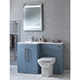 Aston 1200mm 1-Piece Basin Combination - Denim - Left Hand