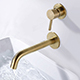 Tuscany Wall-Mounted Basin Filler - Brushed Brass