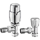 Thermostatic Radiator Valves - Chrome Angled