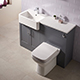 Stamford 1200mm 1-Piece Left Hand Basin Combination - Platinum Grey