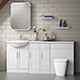 Stamford 1700mm 1-Piece Basin Combination - Gloss White