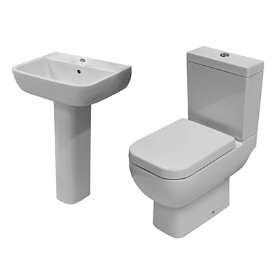 Rak Series 600 4 Piece Set with 1 Tap Hole Basin