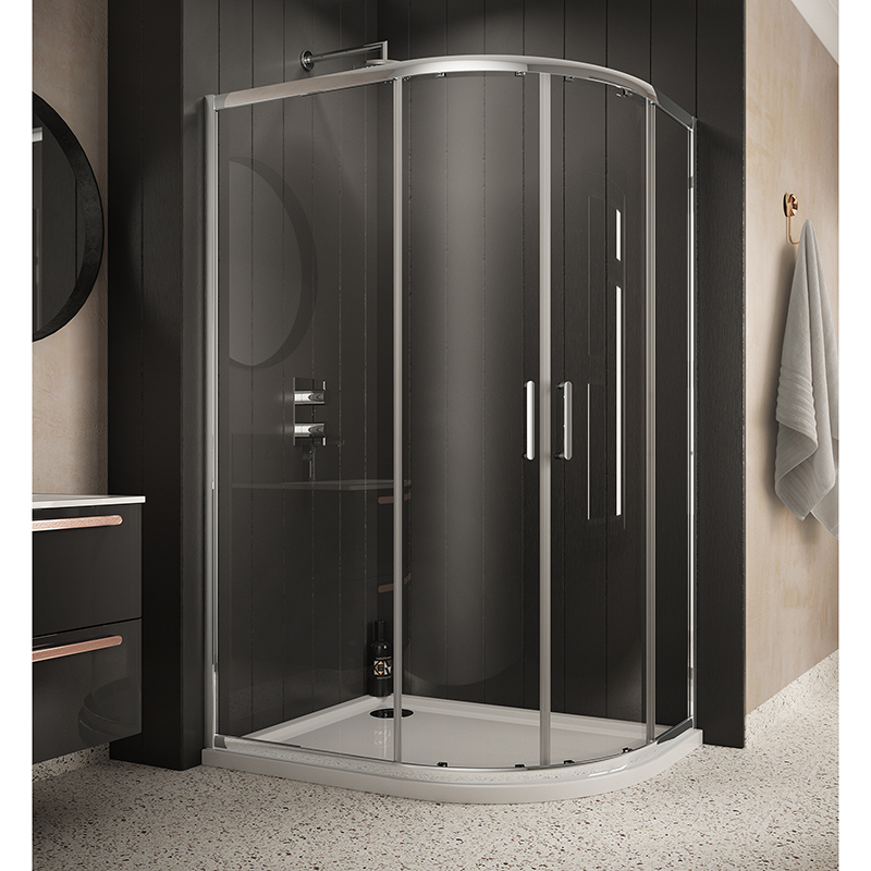 Sommer 6 Offset Quadrant Double Sliding Door - 1000 x 800mm