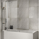 Sommer Extended Square Bath Screen with Fixed Panel